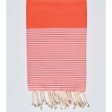 Serviette de plage nid d'abeille corail