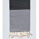 Fouta nid d'abeille gris quartz foné