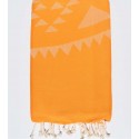 Serviette de plage bohémian jaune moutarde