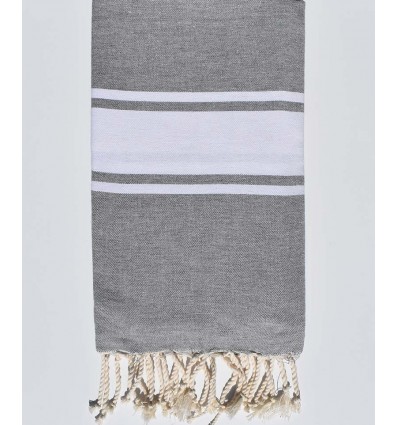 Fouta classique gris moyen