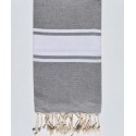 Fouta classique gris moyen