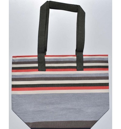 sac de plage 5 couleurs gris,rouge,blanc crémé,vert forêt et café