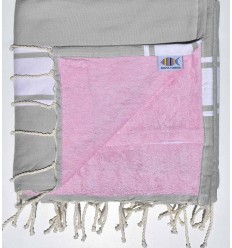 Pastel gray sponge beach towel