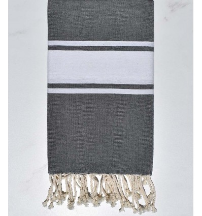 Fouta classique gris foncé