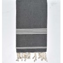 Serviette de plage myconos gris foncé