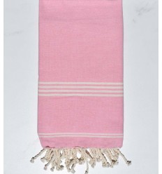 Serviette de plage mykonos rose dragée