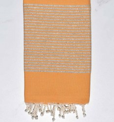 Fouta lurex platte Indischgelb