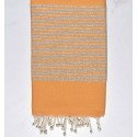 Fouta lurex platte Indischgelb