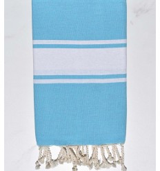 Fouta classique bleu azur clair