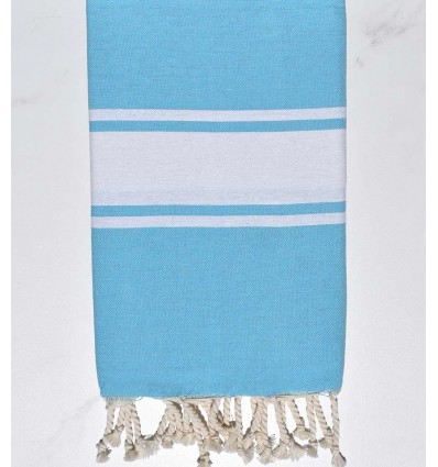 Fouta classique bleu azur clair