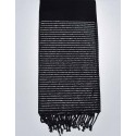 Jeté noir au fil lurex argenté