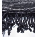 Jeté noir au fil lurex argenté