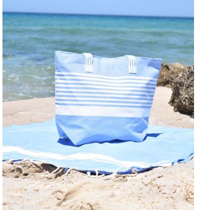 Sac de plage couleur bleu