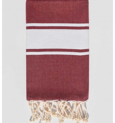 Fouta classique rouge bordeaux