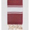 Fouta classique rouge bordeaux