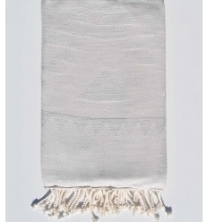 Fouta bohémian gris trés clair