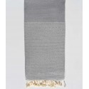 Jeté gris avec lurex argent