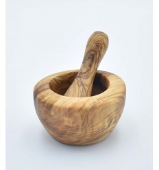 Olive wood mortar and pestle T10