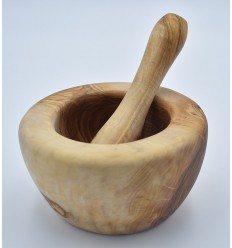 Olive wood mortar and pestle T14