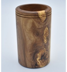 Olive wood utensil pot