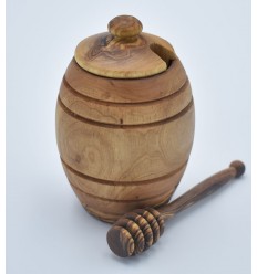 Pot à miel en bois d'olivier 2