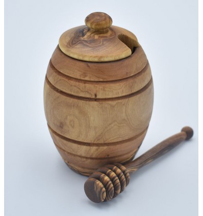 Pot à miel en bois d'olivier