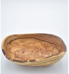 Olive wood oval salad bowl T20