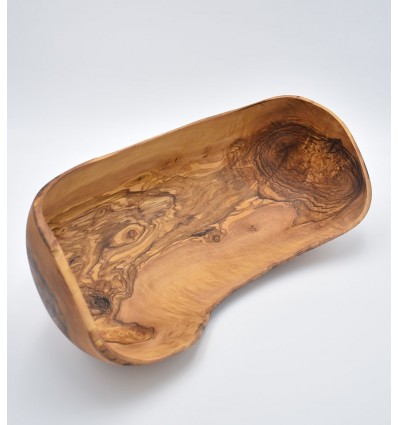 Olive wood oval salad bowl 40 cm