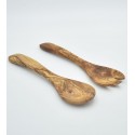 Olive wood salad servers