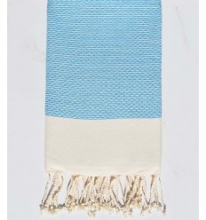 Fouta PIQUE-PIQUE bleu ciel