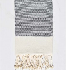 Fouta PIQUE-PIQUE gris