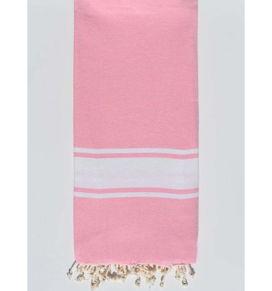 Grande fouta Plate rose clair