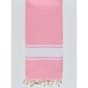 Grande fouta Plate rose clair