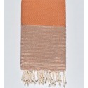 Fouta nid d'abeille ocre avec lurex
