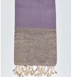 Fouta lurex couleur violet colombin