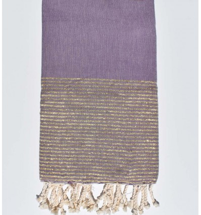 Fouta lurex couleur violet colombin