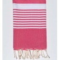 arthur pink beach towel with stripes