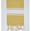 Serviette de plage plate couleur chamois