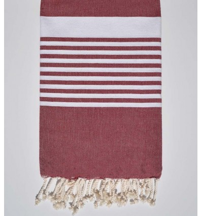 Fouta arthur rouge bordeaux