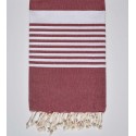 Fouta arthur rouge bordeaux