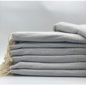 Jeté unie gris clair