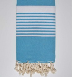 Jeté bleu ciel  2m/2m