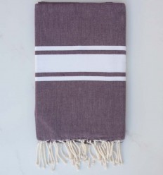 fouta plate violet d'évèque