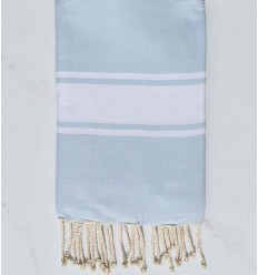 fouta plate bleu pale