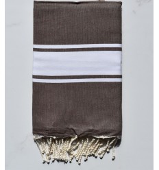 fouta plate marron foncé