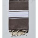 beach towel flat  dark brown