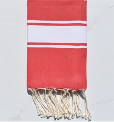 fouta plate rouge clair