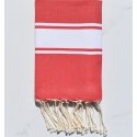 fouta plate rouge clair