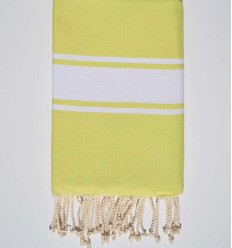 Fouta plate chartreuse