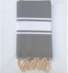strandhandduk platt  skiffer grå